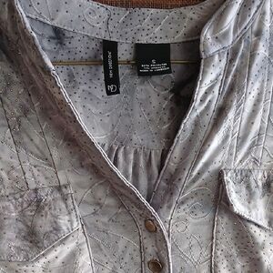 New Directions Silver Embellished Top